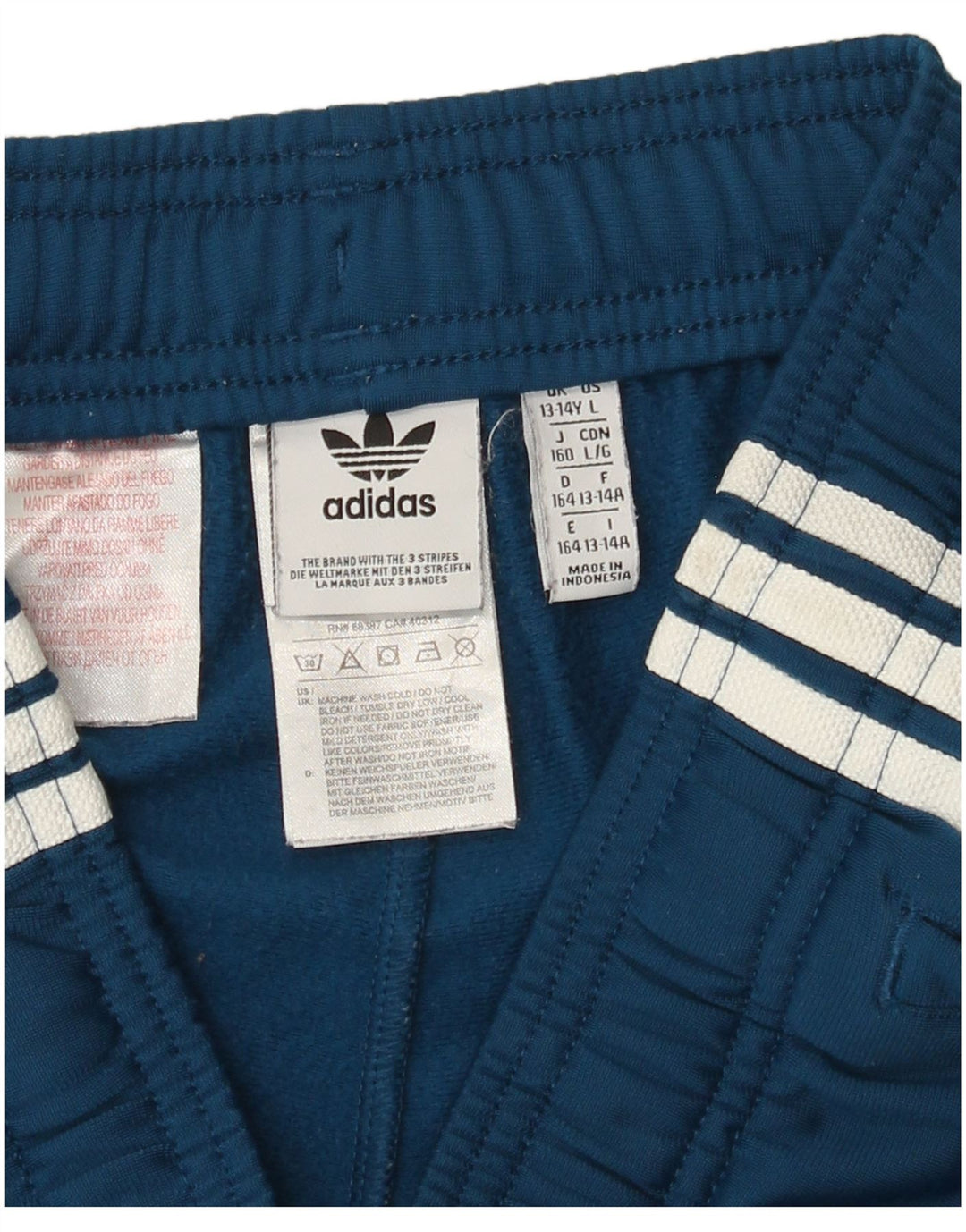 Adidas Boys Sport Short 13-14 Years Blue Polyester