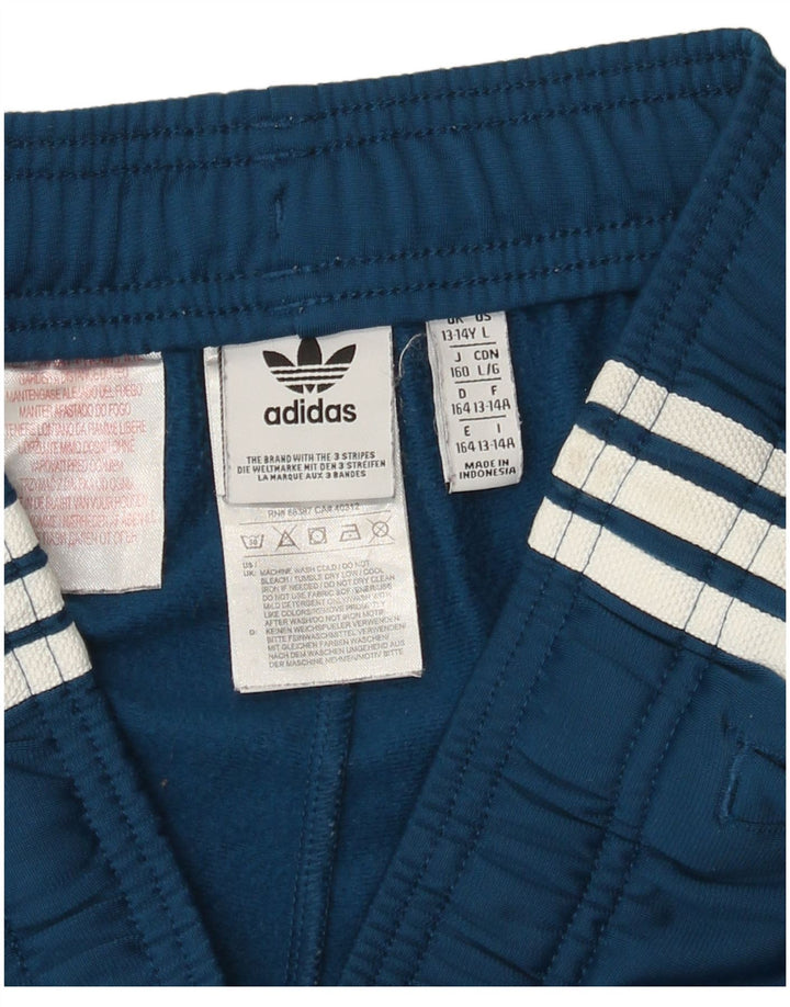 Adidas Boys Sport Short 13-14 Years Blue Polyester