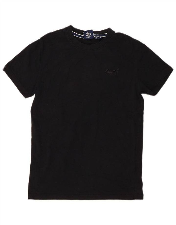 Superdry Ανδρικό T-Shirt Top Μικρό μαύρο βαμβακερό