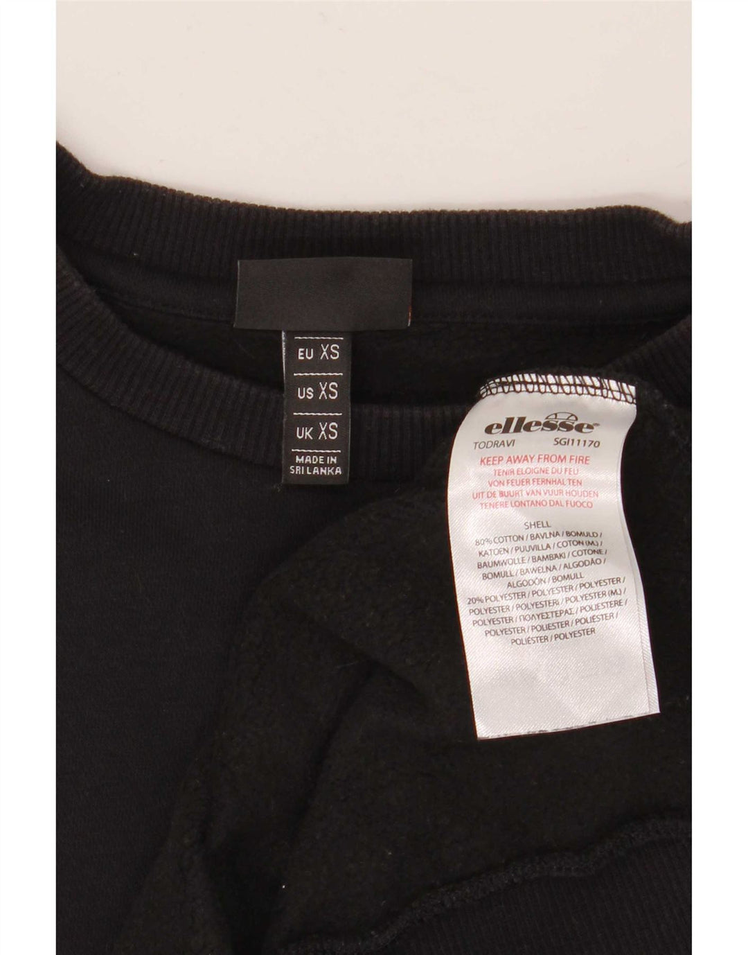 Ανδρικό γραφικό φούτερ Ellesse Jumper XS Μαύρο βαμβακερό