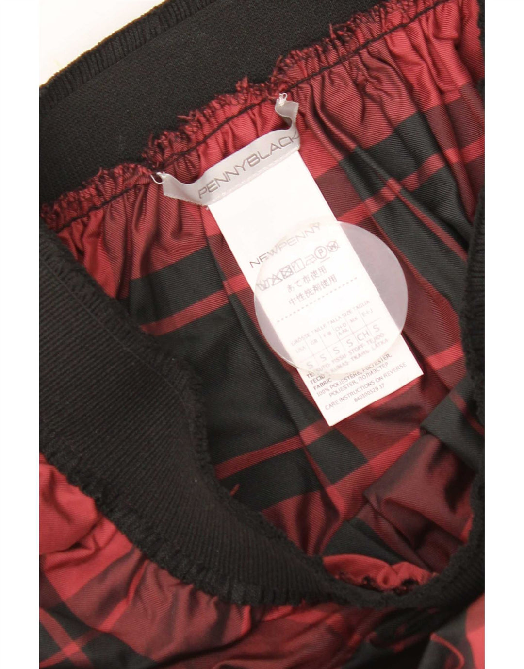 Γυναικεία φούστα Penny Black Flared Small W26 Burgundy Check Polyester
