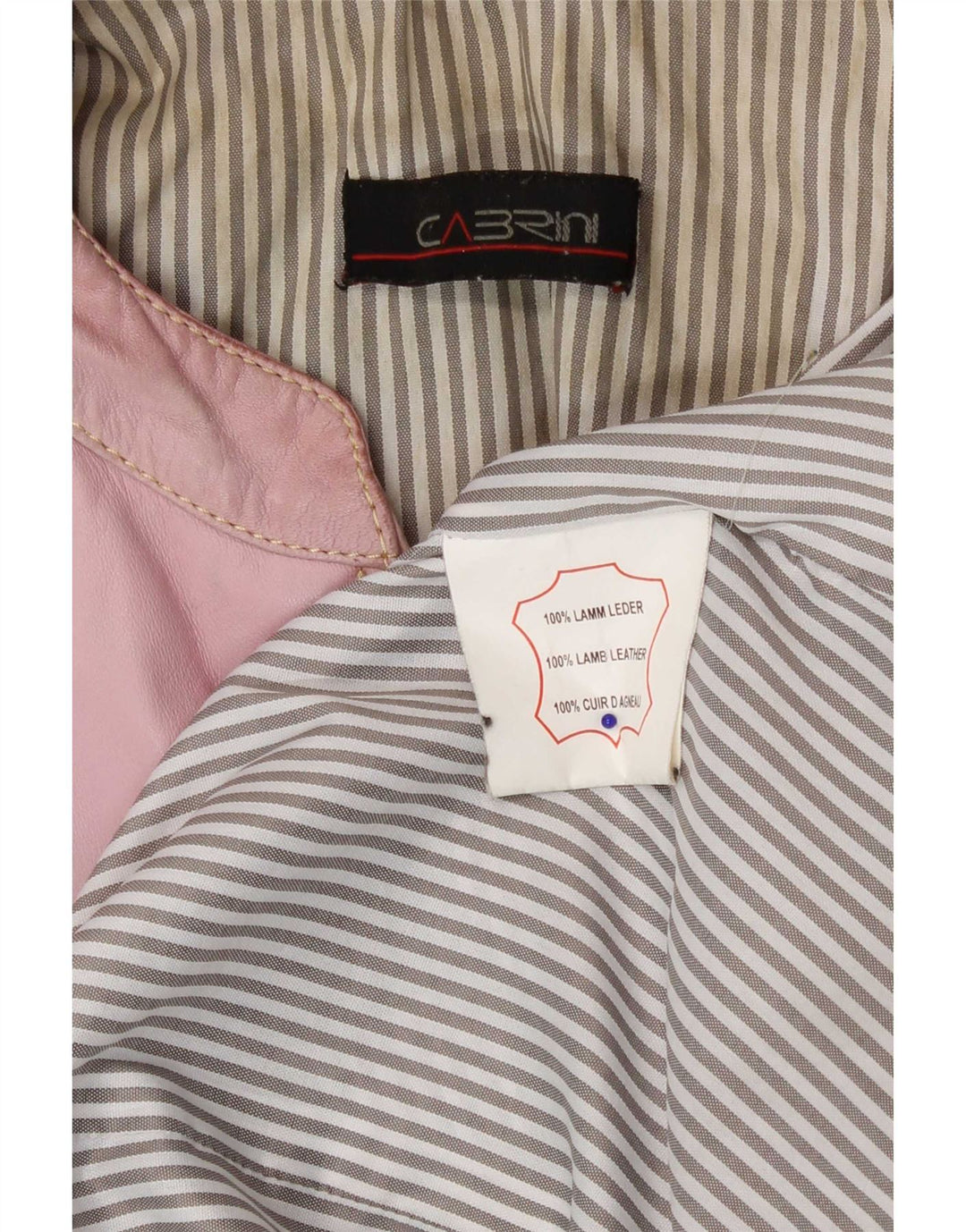 Cabrini Γυναικείο Δερμάτινο Μπουφάν Racer UK 14 Large Pink Leather
