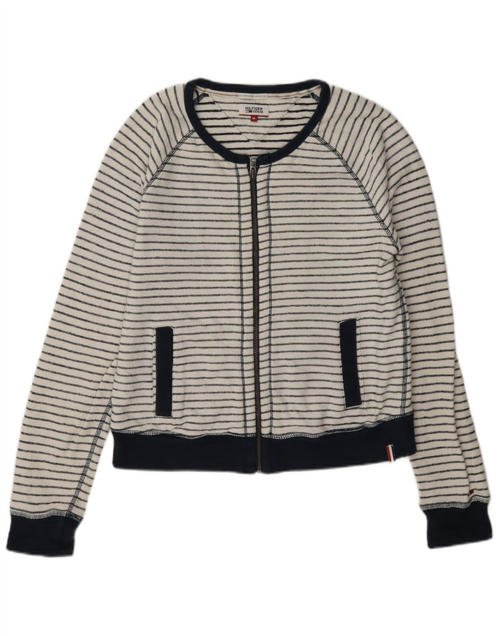 Γυναικεία αθλητική φόρμα Tommy Hilfiger Top Jacket UK 14 Medium White Ride