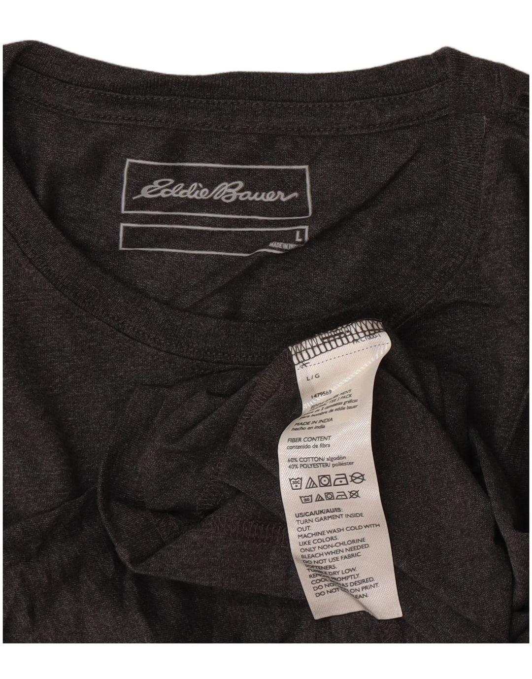 Eddie Bauer Ανδρικό γραφικό T-Shirt Top μεγάλο γκρι βαμβακερό