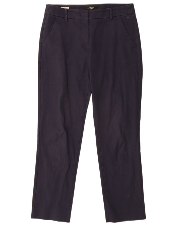 Max Mara Γυναικείο Σαββατοκύριακο Chino Παντελόνι UK 8 Small W27 L26 Navy Blue