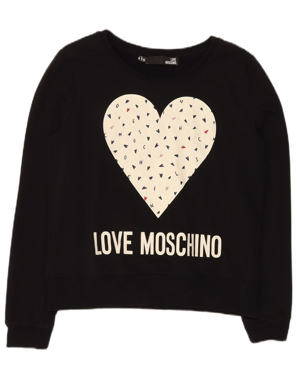 Γυναικεία φούτερ MOSCHINO Oversized Jumper UK 10 Small Black Heart