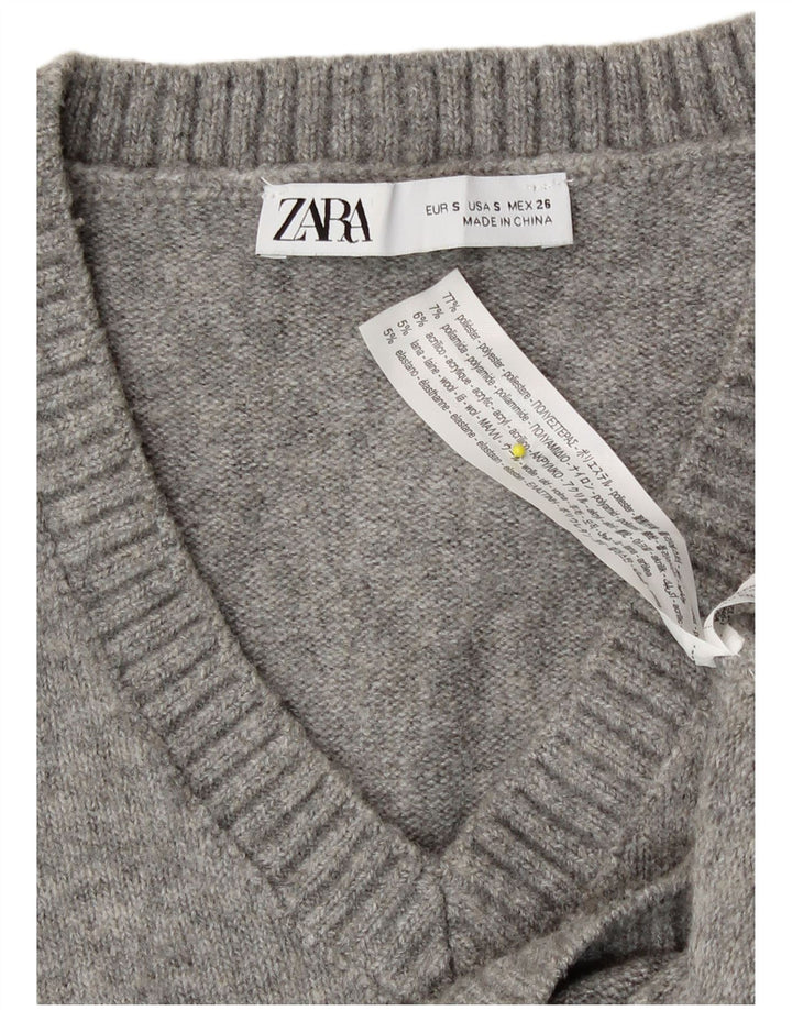 Zara Γυναικείο γιλέκο Crop Tank Top UK 10 Small Grey
