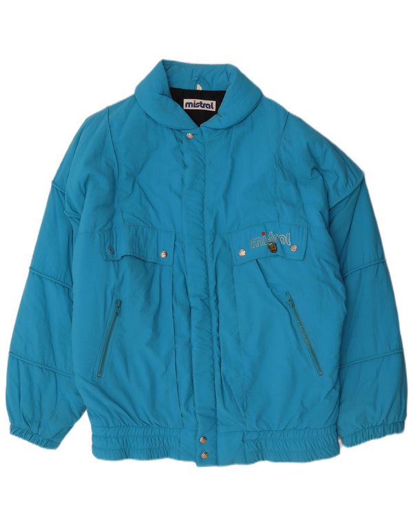 MISTRAL Ανδρικό γραφικό μπουφάν UK 40 Large Blue Polyamide