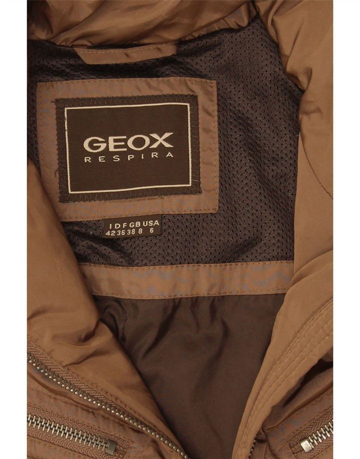 Γυναικείο μπουφάν Geox Respira Oversized με επένδυση UK 8 Μικρό μπεζ πολυεστέρας