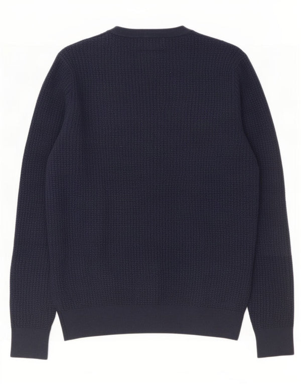 Ανδρικό πουλόβερ Reiss Cardigan, μεσαίο μπλε βαμβακερό