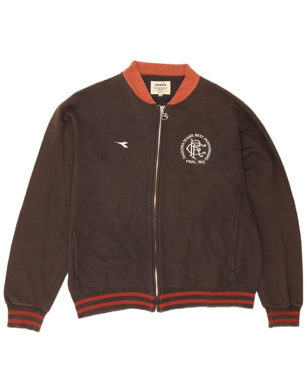 Diadora Ανδρική φόρμα γραφικής φόρμας Rangers Top Jacket 2XL καφέ ριγέ βαμβακερό