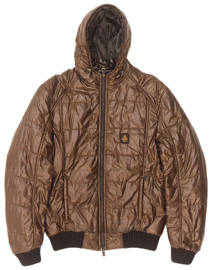 Refrigiwear Ανδρικό μπουφάν με κουκούλα Sixty UK 38 μεσαίο καφέ πολυεστέρας