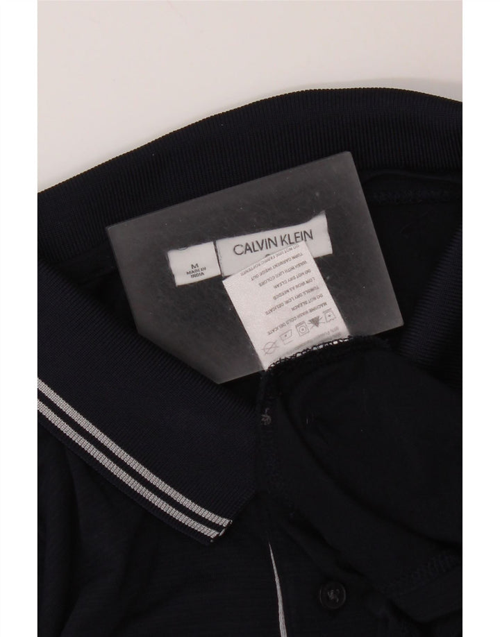 Ανδρικό πουκάμισο πόλο Calvin Klein από μεσαίο μπλε πολυεστέρα