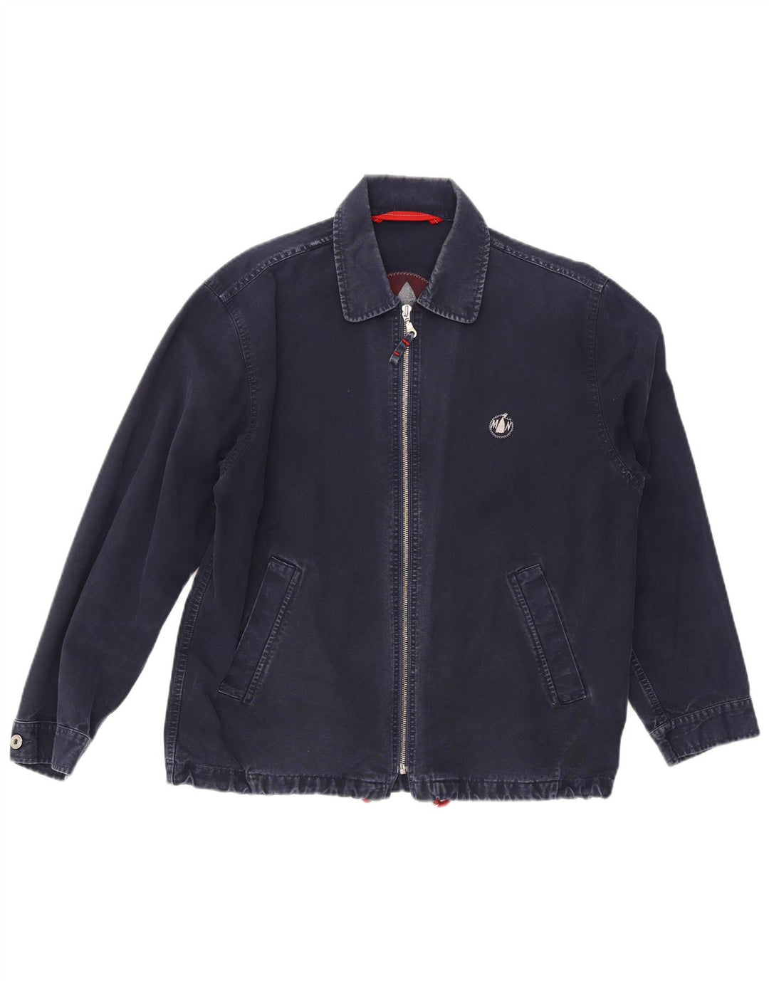 Murphy & Nye Mens Bomber Jacket UK 38 Medium Navy Blue Cotton