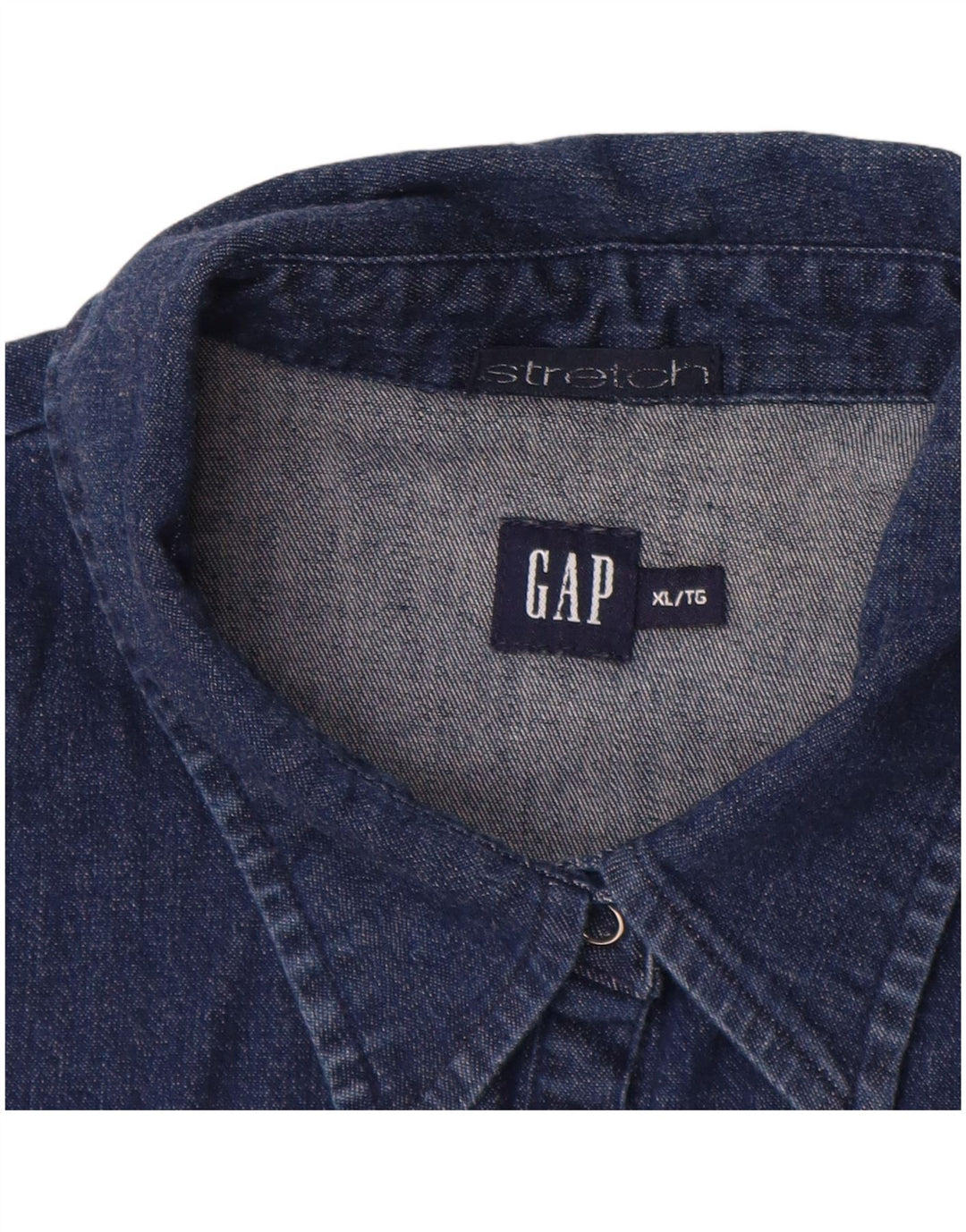 GAP Γυναικείο Stretch 3/4 μανίκι τζιν πουκάμισο UK 18 XL Navy Blue βαμβακερό