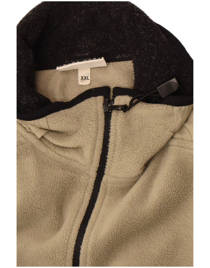 Asics Ανδρικό Fleece Jacket UK 44 2XL Khaki Colourblock