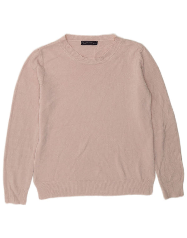 Marks & Spencer Γυναικείο πουλόβερ με λαιμόκαυστο UK 10 Small Pink