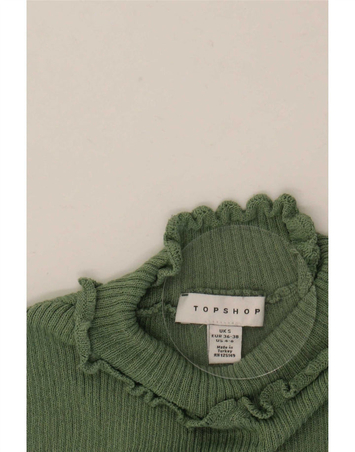 Topshop Γυναικείο γιλέκο Crop Top UK 8 Small Green