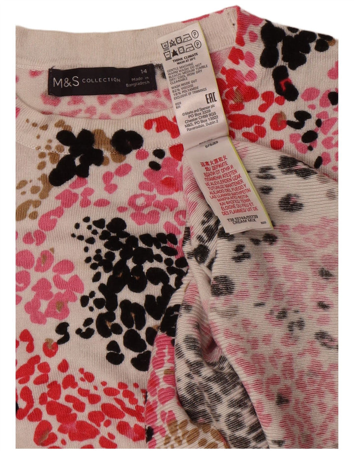 Marks & Spencer Γυναικείο πουλόβερ με λαιμόκοψη UK 14 Μεγάλο πολύχρωμο