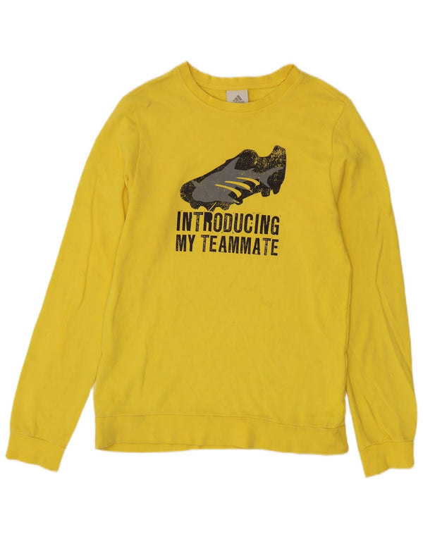 Ανδρικό γραφικό φούτερ Adidas Jumper Medium Yellow