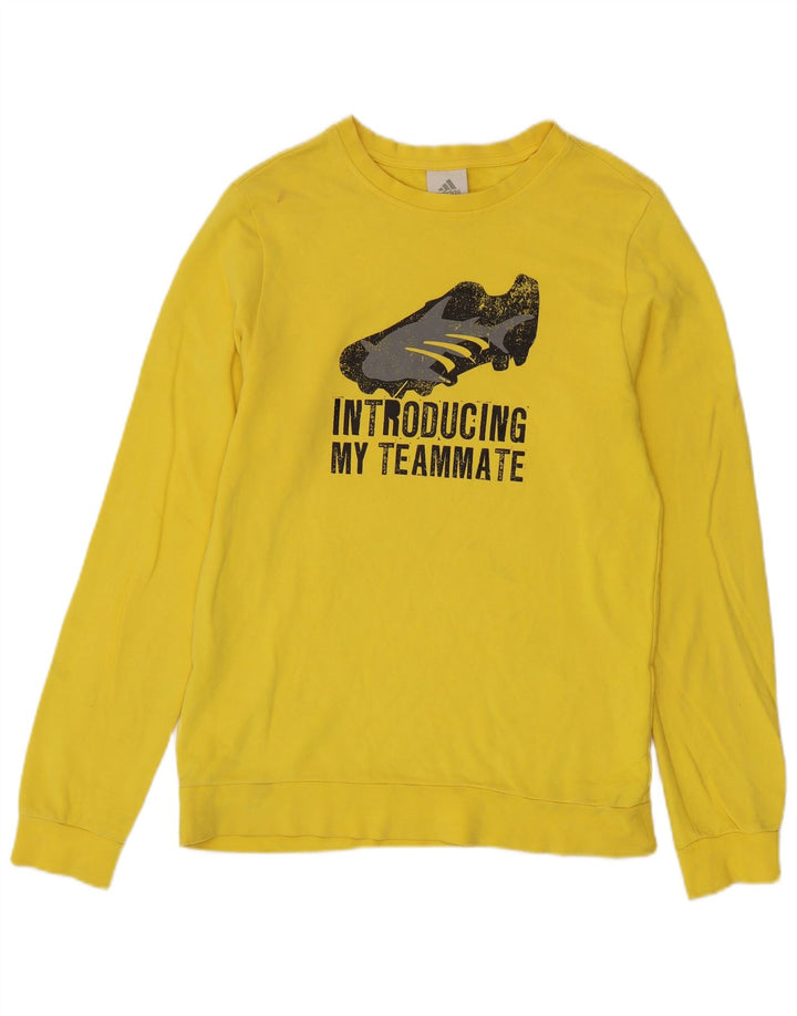 Ανδρικό γραφικό φούτερ Adidas Jumper Medium Yellow