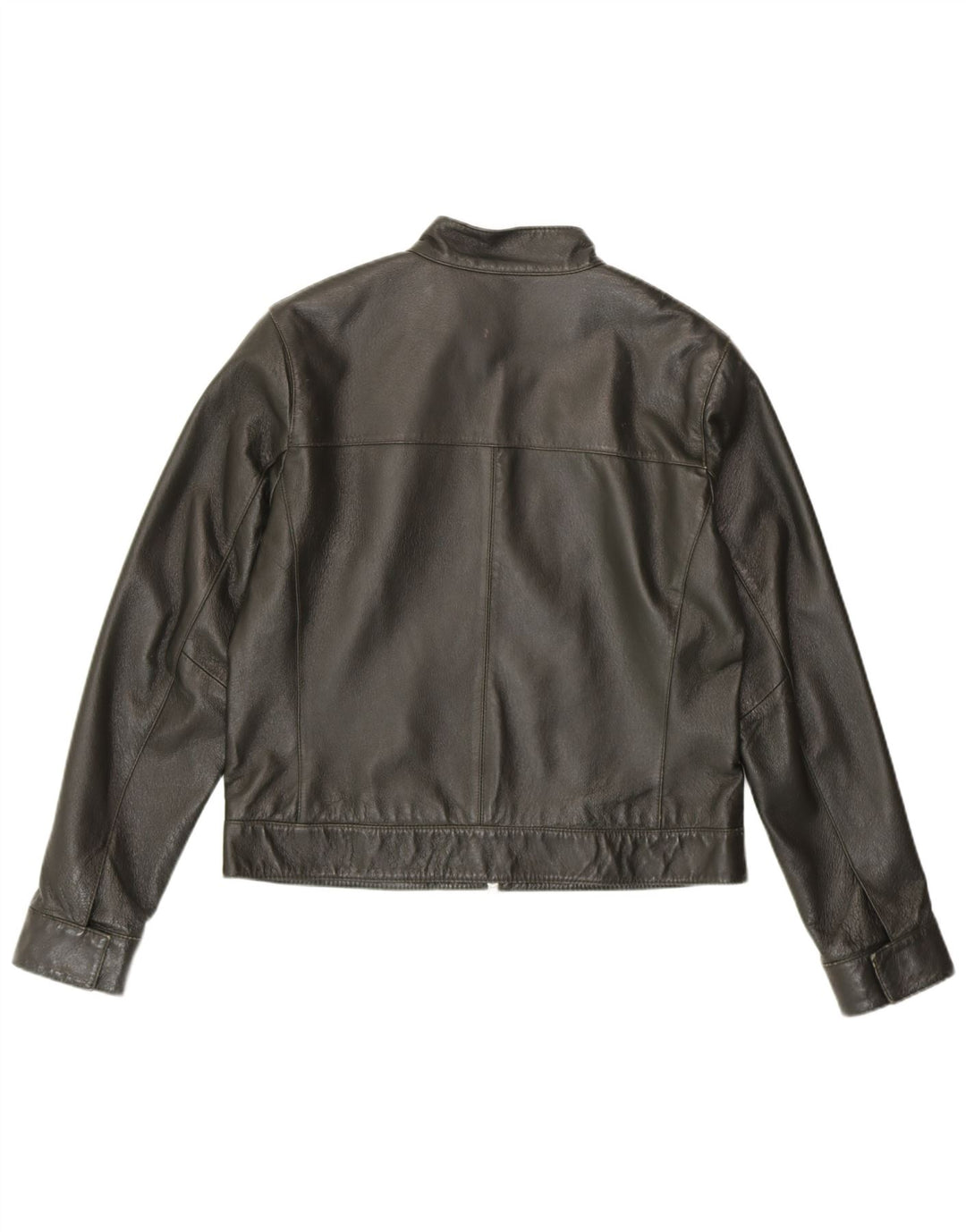 HELLINE Γυναικείο Δερμάτινο Μπουφάν UK 14 Medium Green Leather