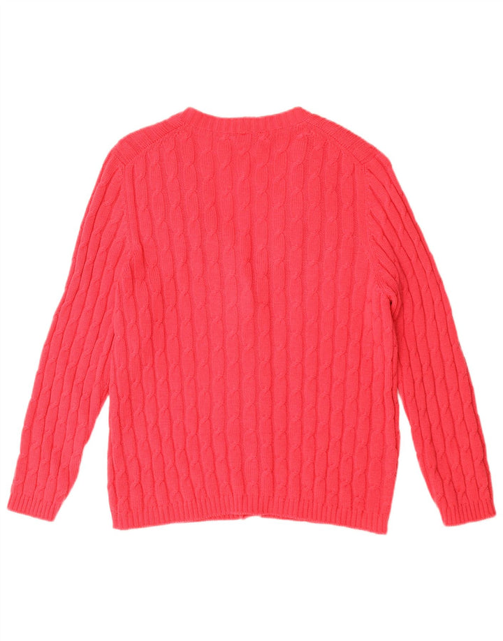 Vintage Γυναικείο πουλόβερ Oversized Ζακέτα UK 18 XL Κόκκινο