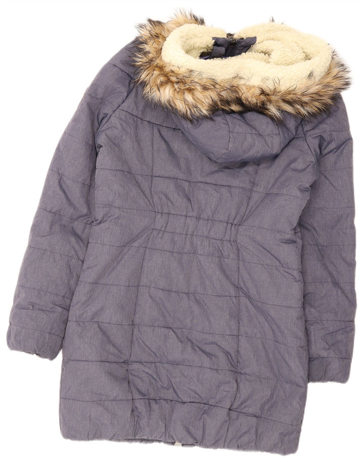 Superdry γυναικείο μπουφάν με κουκούλα UK 14 Medium Blue Nylon