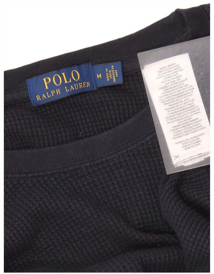 Ανδρικό μπλουζάκι POLO RALPH LAUREN Μακρυμάνικο μεσαίο μπλε βαμβακερό