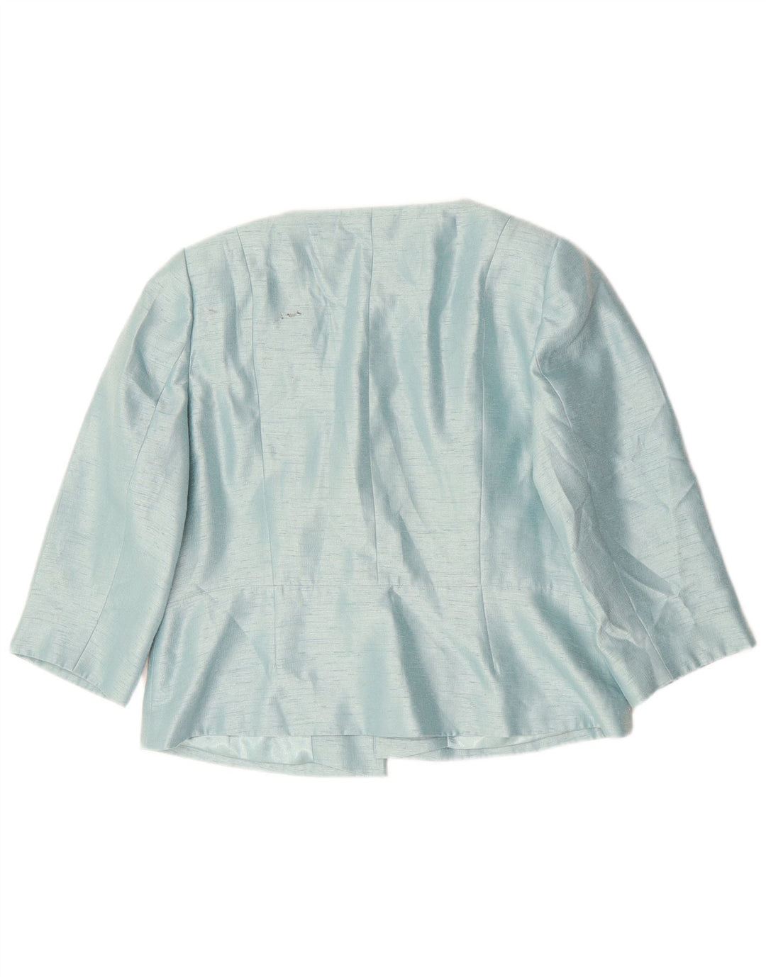 Jacques Vert Γυναικείο 3/4 μανίκι Crop Blazer Jacket UK 16 Large Blue Viscose