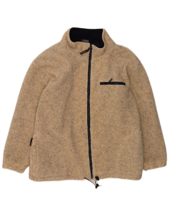 Vintage Ανδρικό Fleece Jacket UK 42 XL Beige Flecked Polyester