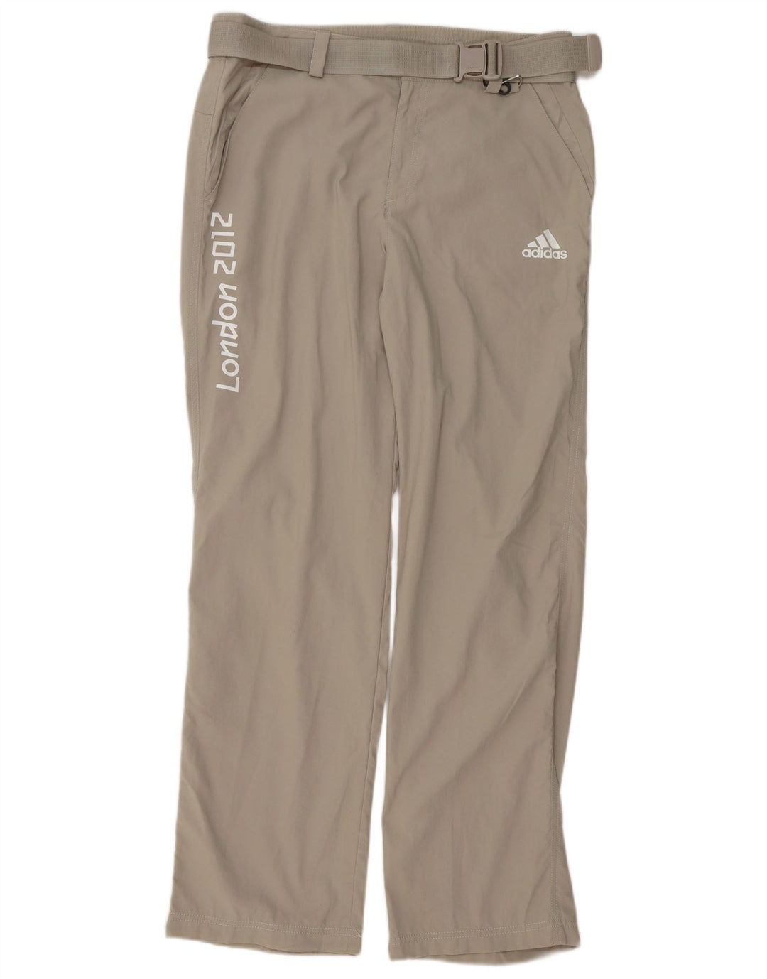 Ανδρικό ίσιο παντελόνι Chino γραφικό Adidas Medium W32 L32 Grey Polyester
