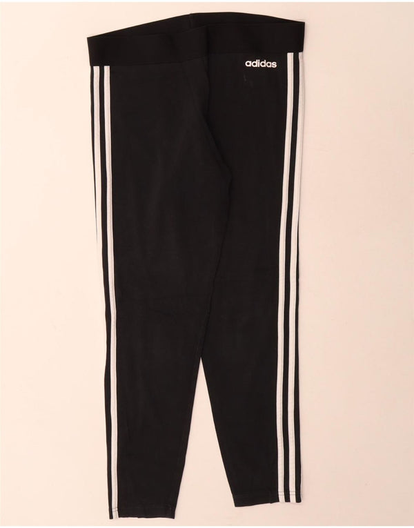 Γυναικείο κολάν Adidas UK 16/18 μεγάλο μαύρο βαμβακερό