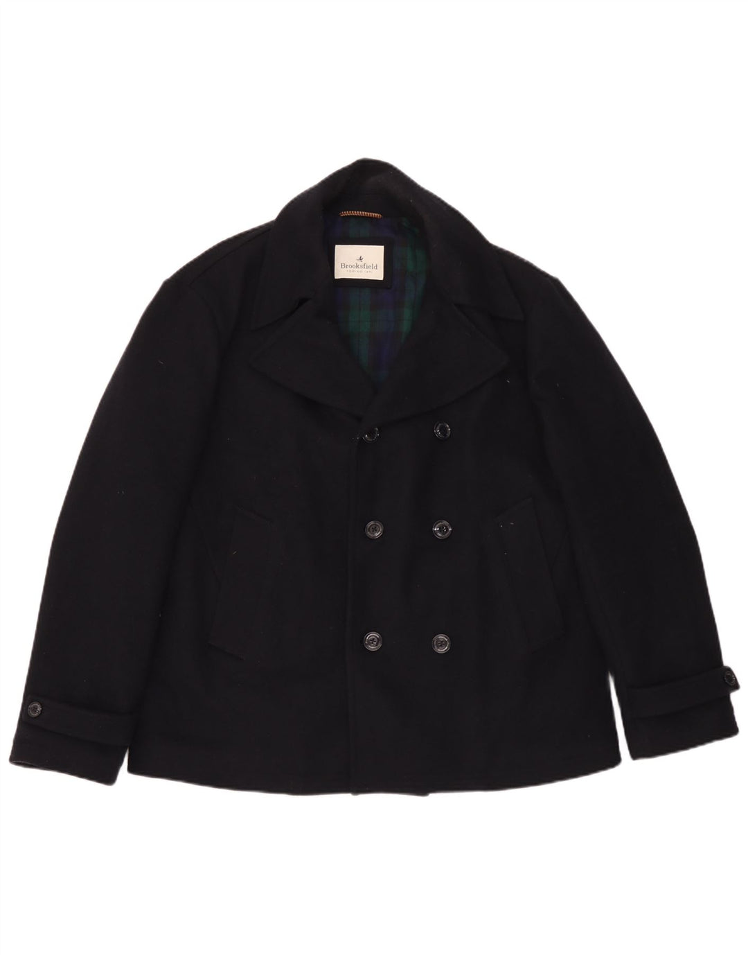 Ανδρικό παλτό μπιζελιού Brooksfield IT 54 2XL Navy Blue Wool