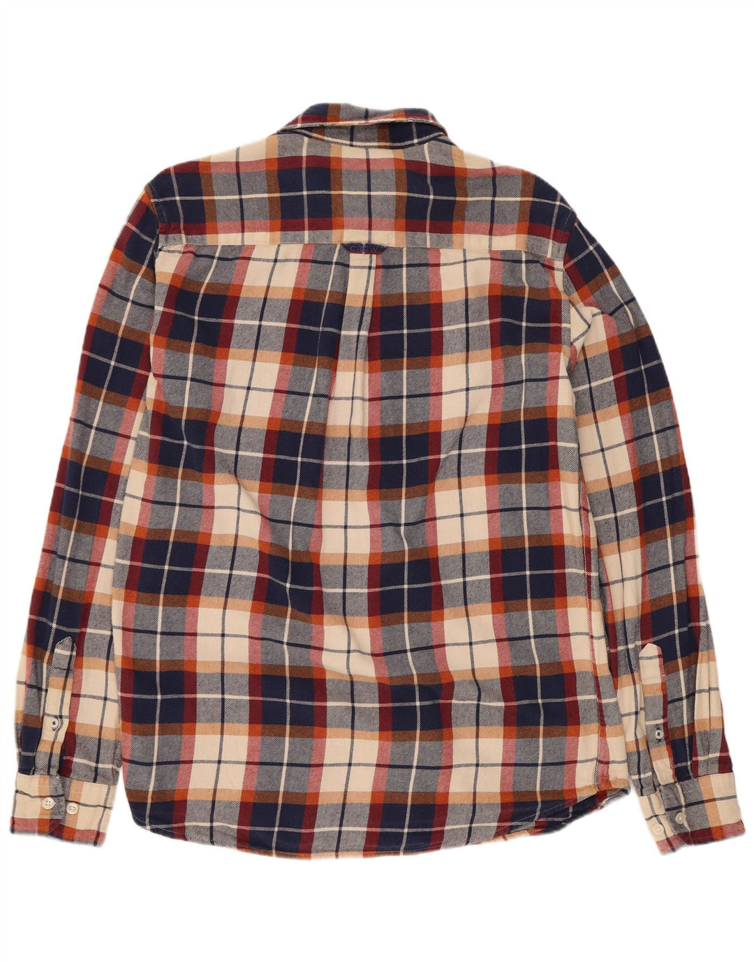 Ανδρικό φανελένιο πουκάμισο Crew Clothing, μεσαίο μπλε ναυτικό καρό βαμβακερό