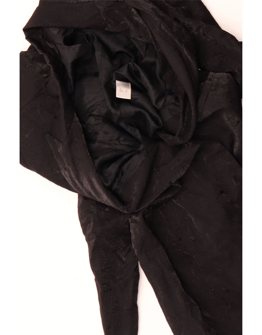 Γυναικείο παλτό RICHARDS UK 10 Small Black Floral Viscose