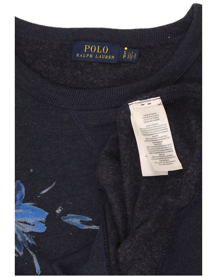 POLO RALPH LAUREN Γυναικεία φούτερ Jumper UK 10 Small Navy Blue Floral