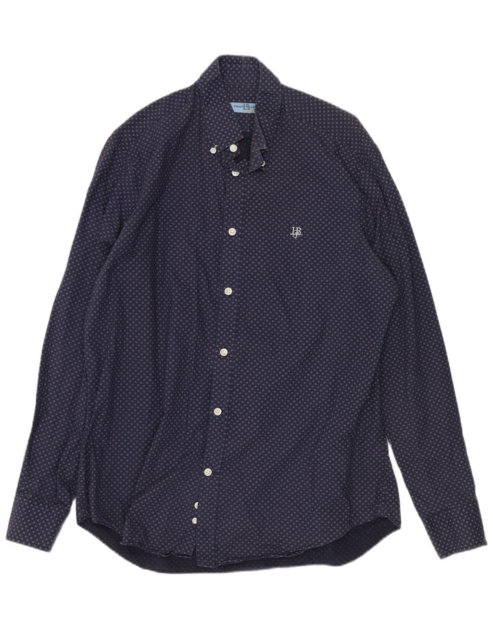 Ανδρικό πουκάμισο Harmont & Blaine XL Navy Blue με στίγματα από βαμβάκι