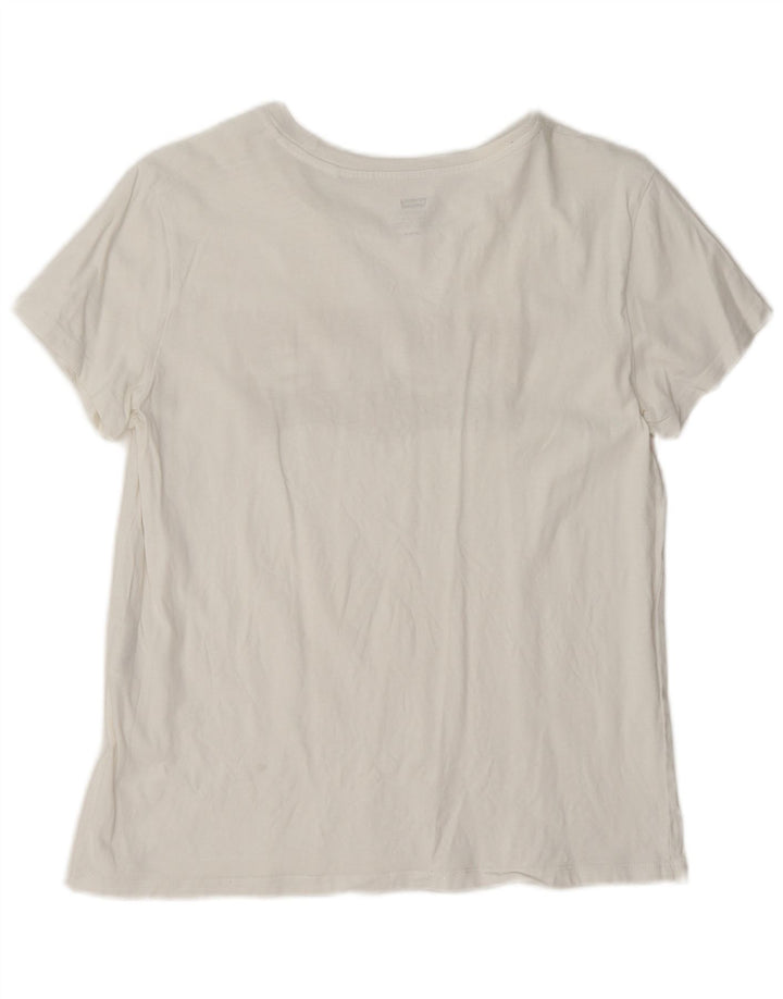 Γυναικείο γραφικό T-Shirt Levi's Top UK 14 Medium White