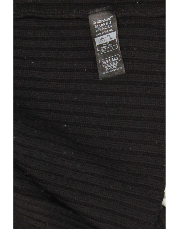 Marks & Spencer Γυναικείο ανοιχτό πουλόβερ UK 10 Small Black