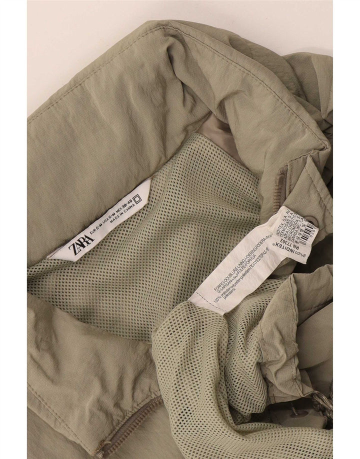 Zara Ανδρικό Loose Fit Anorak Jacket UK 36 Small Khaki Polyester