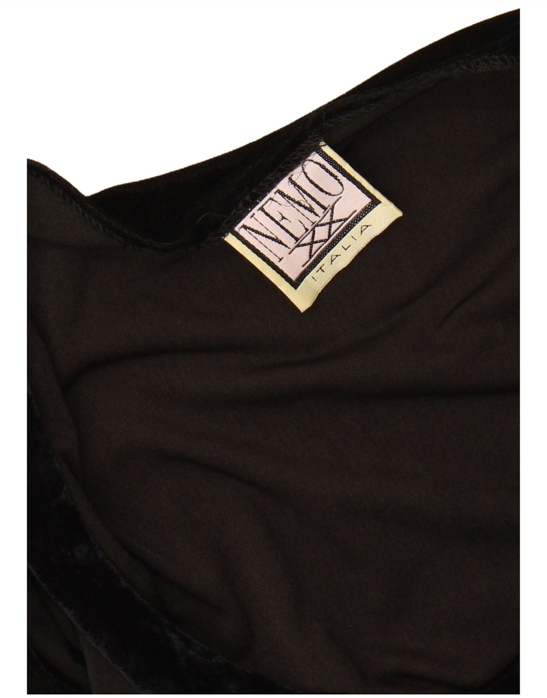 VINTAGE Γυναικείο Βελούδινο Φορμάκι UK 8 Μικρό Μαύρο Ακρυλικό