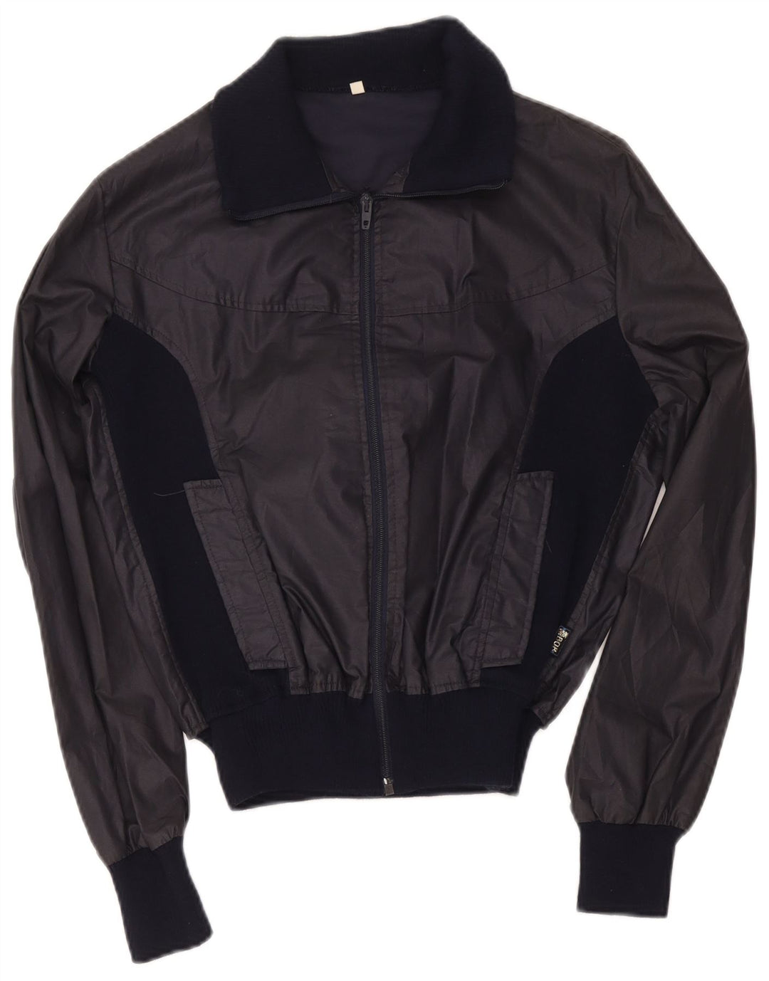 Vintage γυναικείο μπουφάν Bomber IT 48 XL Navy Blue Colorblock Polyester