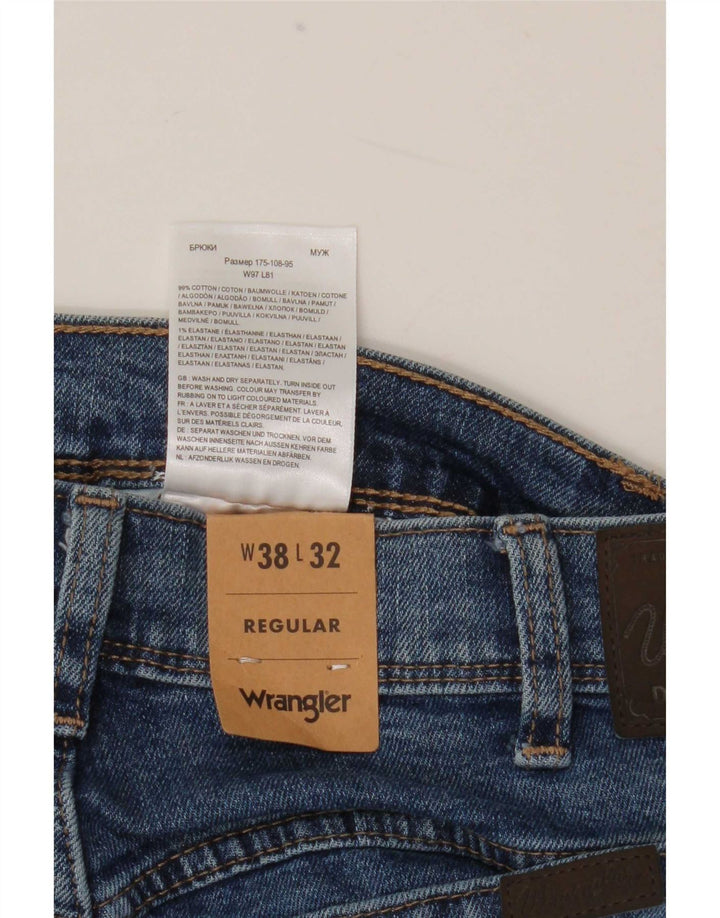 Ανδρικό τζιν κανονικό ίσιο Wrangler W38 L32 Μπλε βαμβακερό