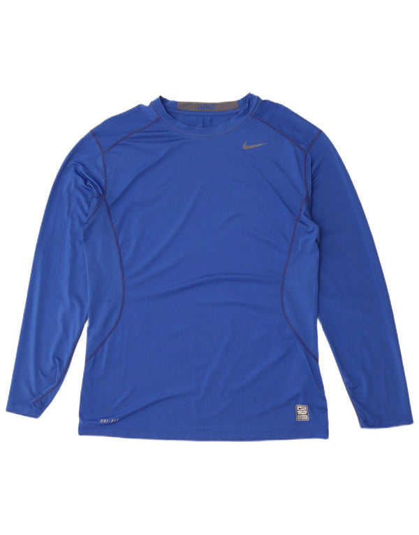 Ανδρικό τοπ Nike Dri Fit Μακρυμάνικο μεγάλο μπλε πολυεστέρας