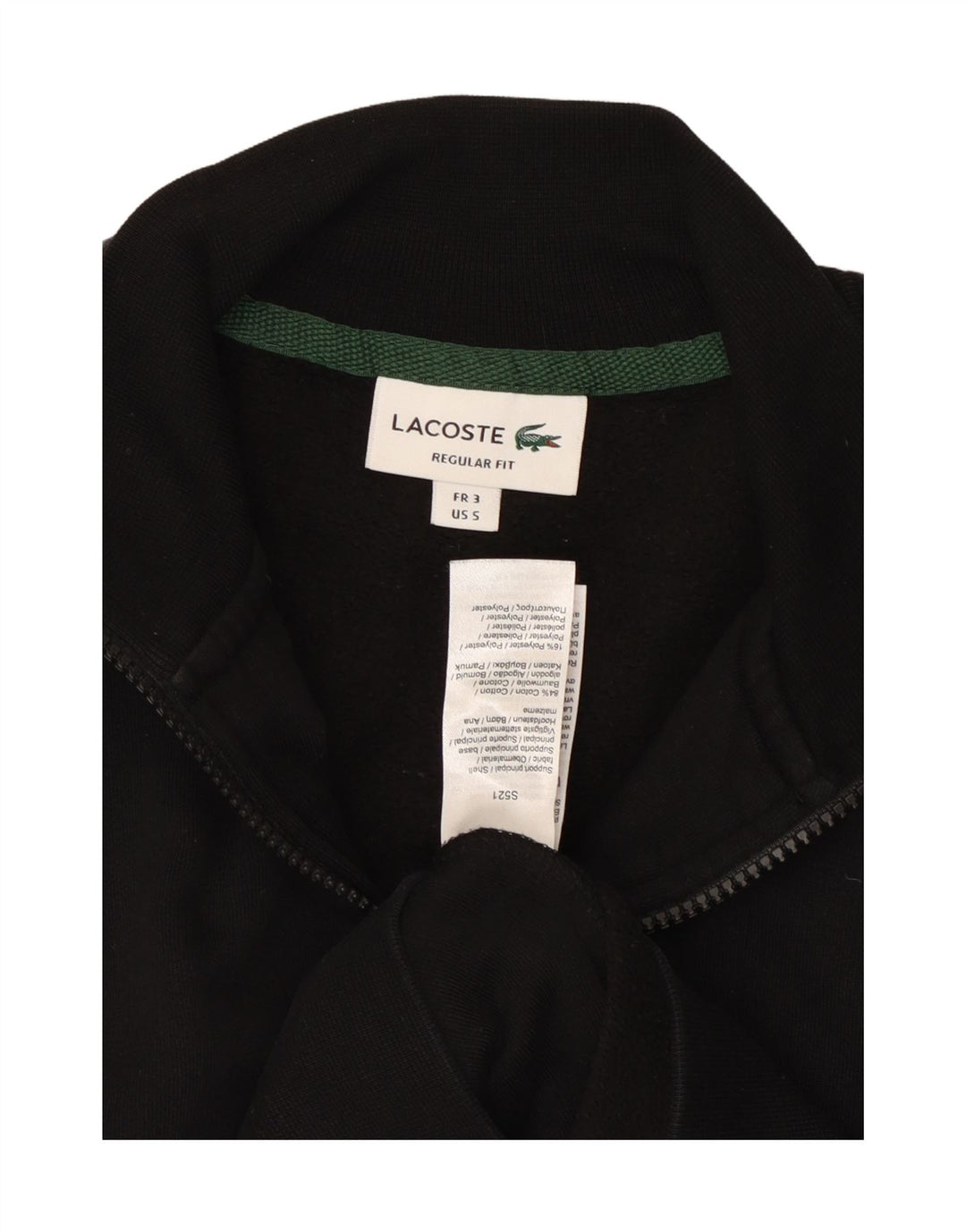 Ανδρική φόρμα γυμναστικής LACOSTE Top Jacket μέγεθος 3 Μικρό μαύρο βαμβακερό