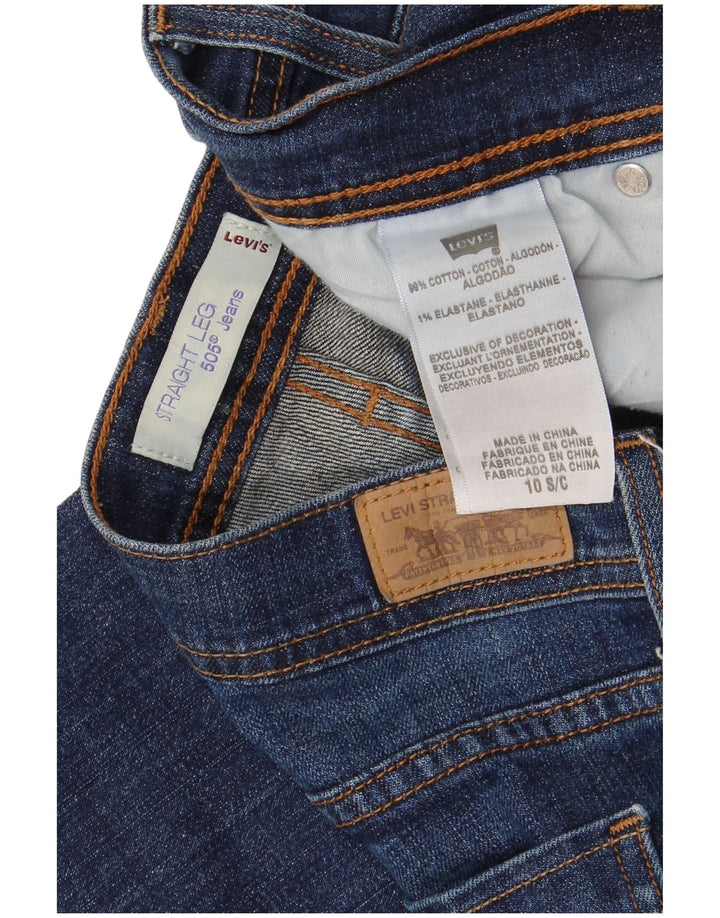 Levi's Womens 505 Straight Jeans US 10 Large W30 L29 Μπλε βαμβακερό