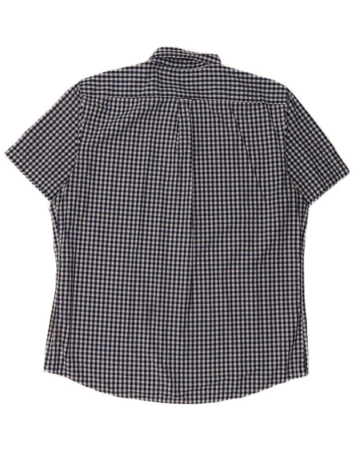 Ανδρικό κοντομάνικο πουκάμισο IZOD XL Μπλε βαμβακερό Gingham