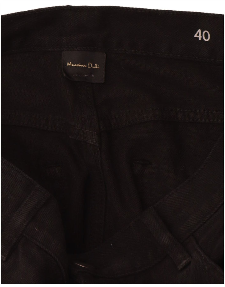 Massimo Dutti γυναικείο ψηλό ίσιο τζιν EU 40 Medium W30 L29 Μαύρο