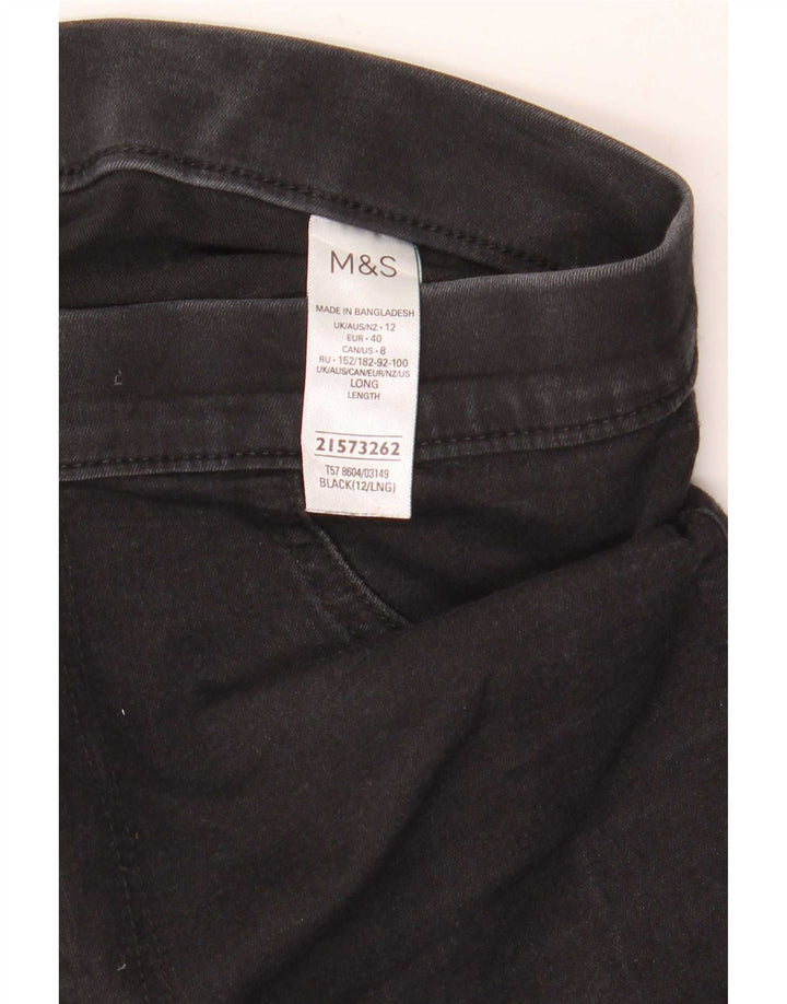 Marks & Spencer Γυναικεία Jegging Τζιν UK 12 Medium W30 L30 μαύρο βαμβακερό